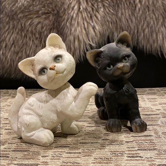 Vintage Bobble Head Cat Pair
